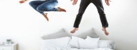 Jumping on the mattress